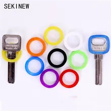 Смешанные цвета 8 шт/16 шт полые разноцветные резиновые мягкие замки для ключей крышки для ключей верхний чехол для ключей для автомобиля