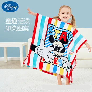 

Disney Minnie Mickey mouse Children Cotton towel bath towel Bathrobe Vacation swimming beach bathe Water absorption fashion