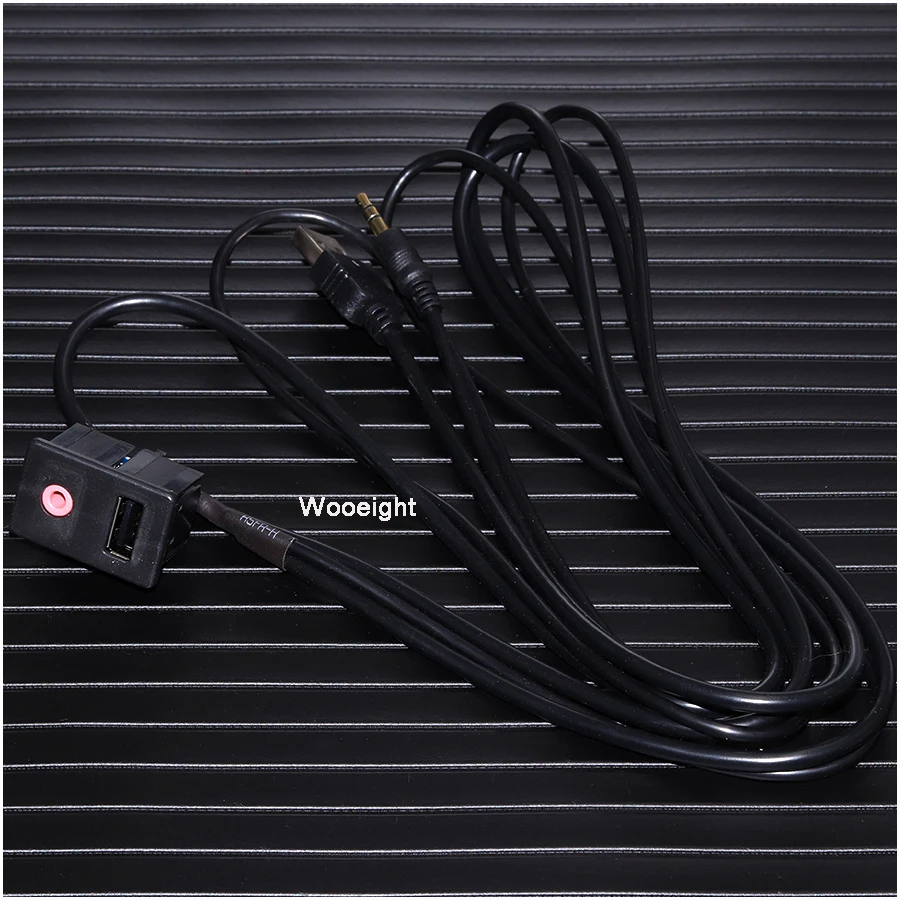 Wooeight универсальный для приборной панели удлинитель 3,5 мм USB Штепсель AUX Наушники Мужской Разъем-переходник для бас гитары крепление монтажная панель адаптера вход