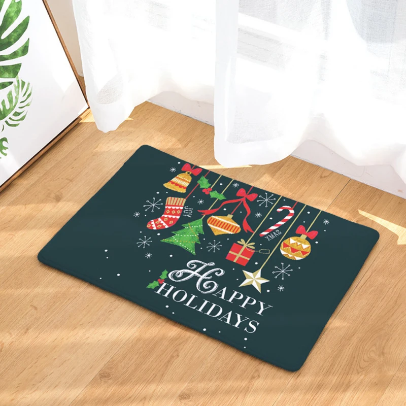 Happy Home Modern Style Non Slip Christmas Floor Mats 40*60 cm Xmas