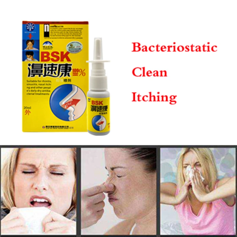 Rhinitis Spray Sinusitis Nasal Congestion Itchy Allergic Nose Medicine