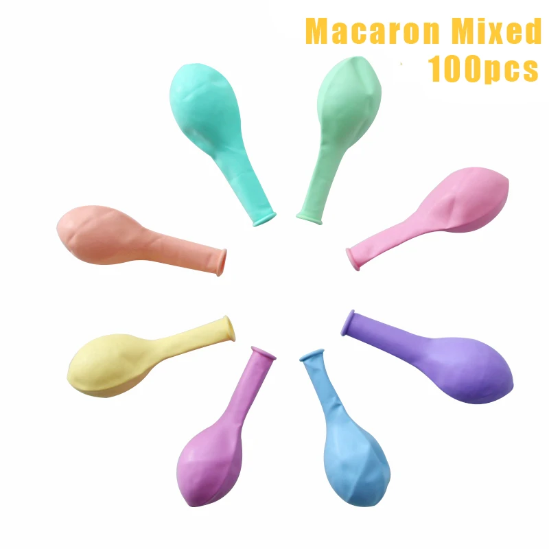 100 mixed 100 шт Макарон конфеты цветные воздушные шары для взрослых свадьба или декор для вечеринки в честь Дня рождения Дети шары из латекса девичьи globos для декора фона - Цвет: 100 mixed