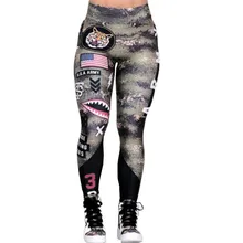  2019 New Spring Women Leggings Striped digital printing Legging Sporting Fitness leggins Workout High Waist Leggin Pants 