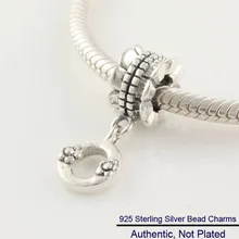 DIY подходит для браслетов Pandora Letter O Charms 925 Аутентичные стерлингового серебра-ювелирные бусины для женщин