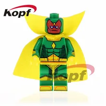 50 шт. XH 712 Супер Герои видения гоночный Железный человек хлыст красная вдова кирпичи Обучающие строительные блоки детские игрушки Подарочная модель