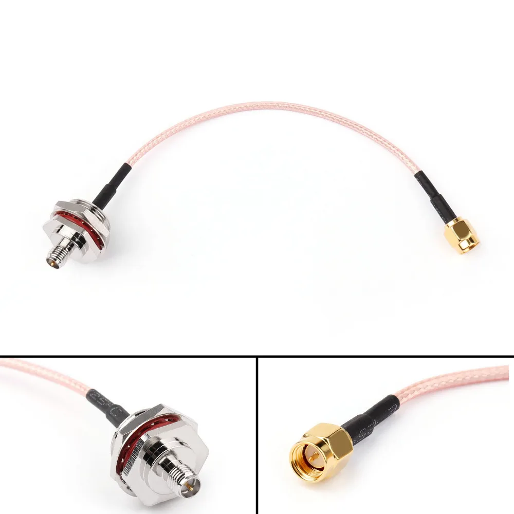 

Areyourshop RG316 Cable 15CM RP-SMA Female M16 Bulkhead to SMA Male RG316 Waterproof Cable 6inch Wholesale Connector Cable Wire