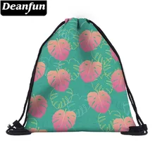 Deanfun 3D сумки с принтом на шнуровке черепаха лист узор милые женские школьные сумки 60155