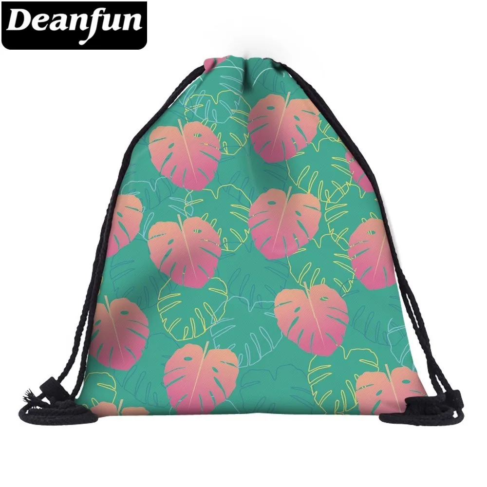 

Deanfun 3D Printed Drawstring Bags Tortoise Leaf Pattern Cute Women School Bags 60155 #