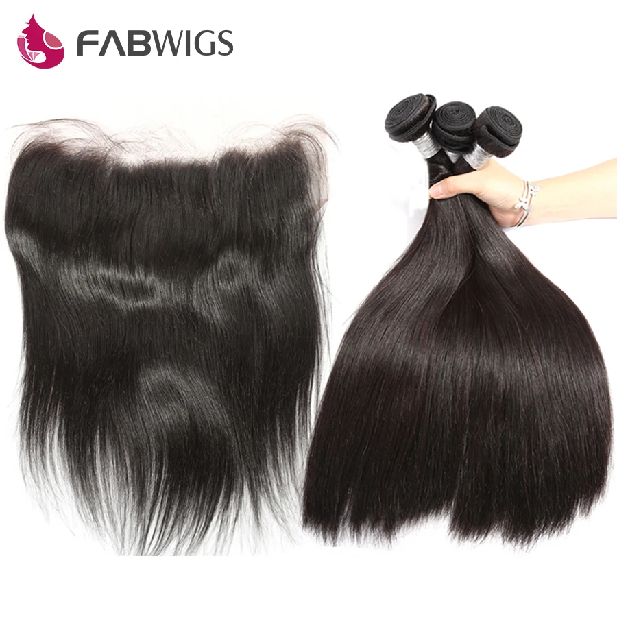 Fabwigs прямые на сетке фронтальные застежки с бразильскими волосами волнистые