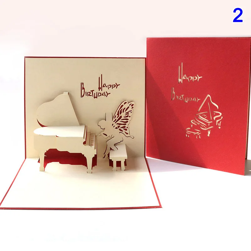  Handmade Birthday Greeting Card 3D Invitation Card for Birthday Wedding Party MYDING - 33032893902