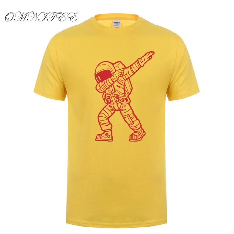 Мода даб Дэнс астронавт Футболка мужская короткий рукав хлопок космический человек футболка Топы Мужская крутая Мужская футболка OZ-092 - Цвет: as picture