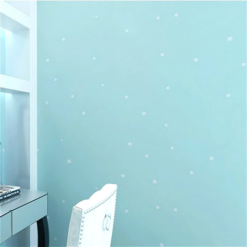 Little Star Pattern Design Wallpaper For Kids Room Cute Lovely Cozy Pink Blue Yellow Green Plain Wall Paper Roll Designer Wallpaper Sale Wallpaper For Home Decorationdesign Backdrop Aliexpress