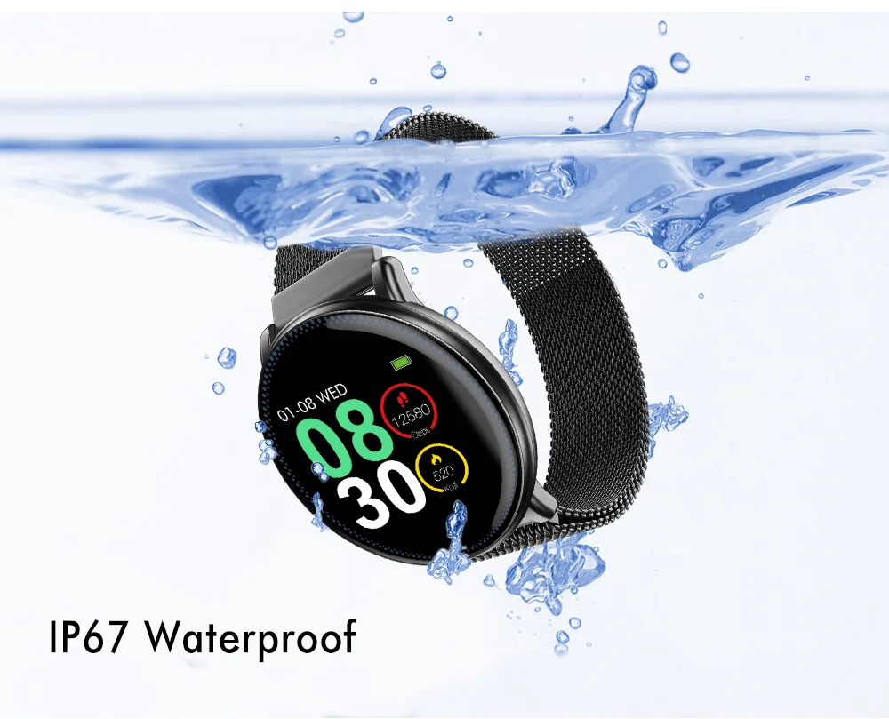 Uwatch 2 IP67 водонепроницаемые женские и мужские Смарт-часы с сердечным ритмом Uwatch2 1,33 дюймов с полным сенсорным напоминанием о звонке умные часы для huawei IOS