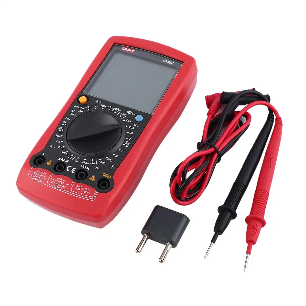 

UNIT Digital Multimeter DC/AC Voltage Current Meter Handheld Ammeter Ohm Diode Capacitance Tester 1999 Counts Multitester UT58A