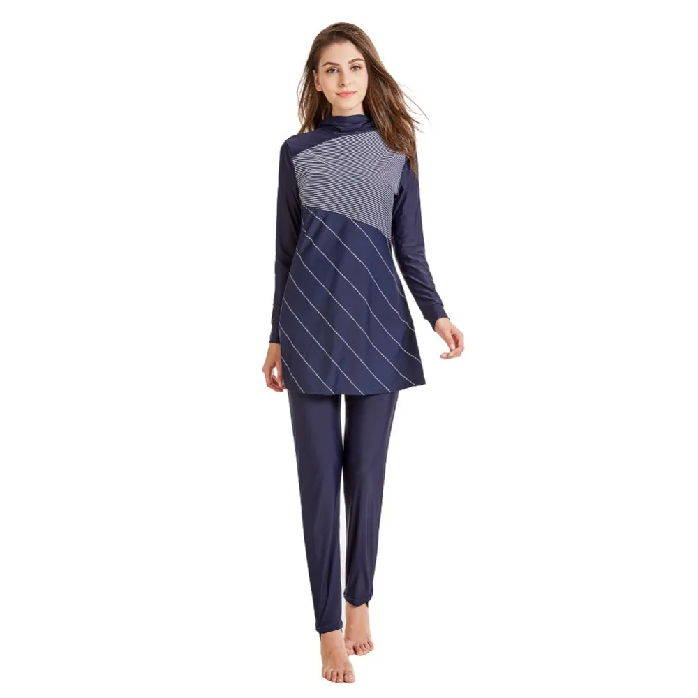 

NAVSEGDA Modest Muslim Swimwear Hijab Vintage Women Plus Size Islamic Swimsuit Long Sleeves Swimsuit Costume