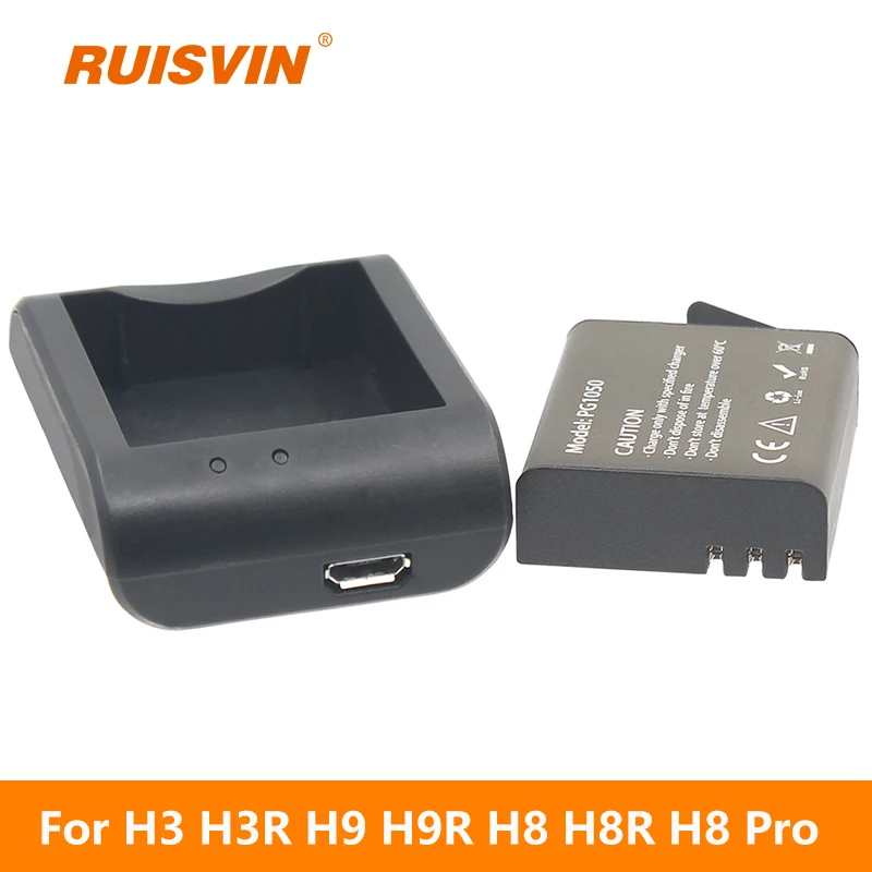 3.7V Li ion 1050 mAh Batteries For EKEN H3 H3R H9 H9R H8R H8 Pro For