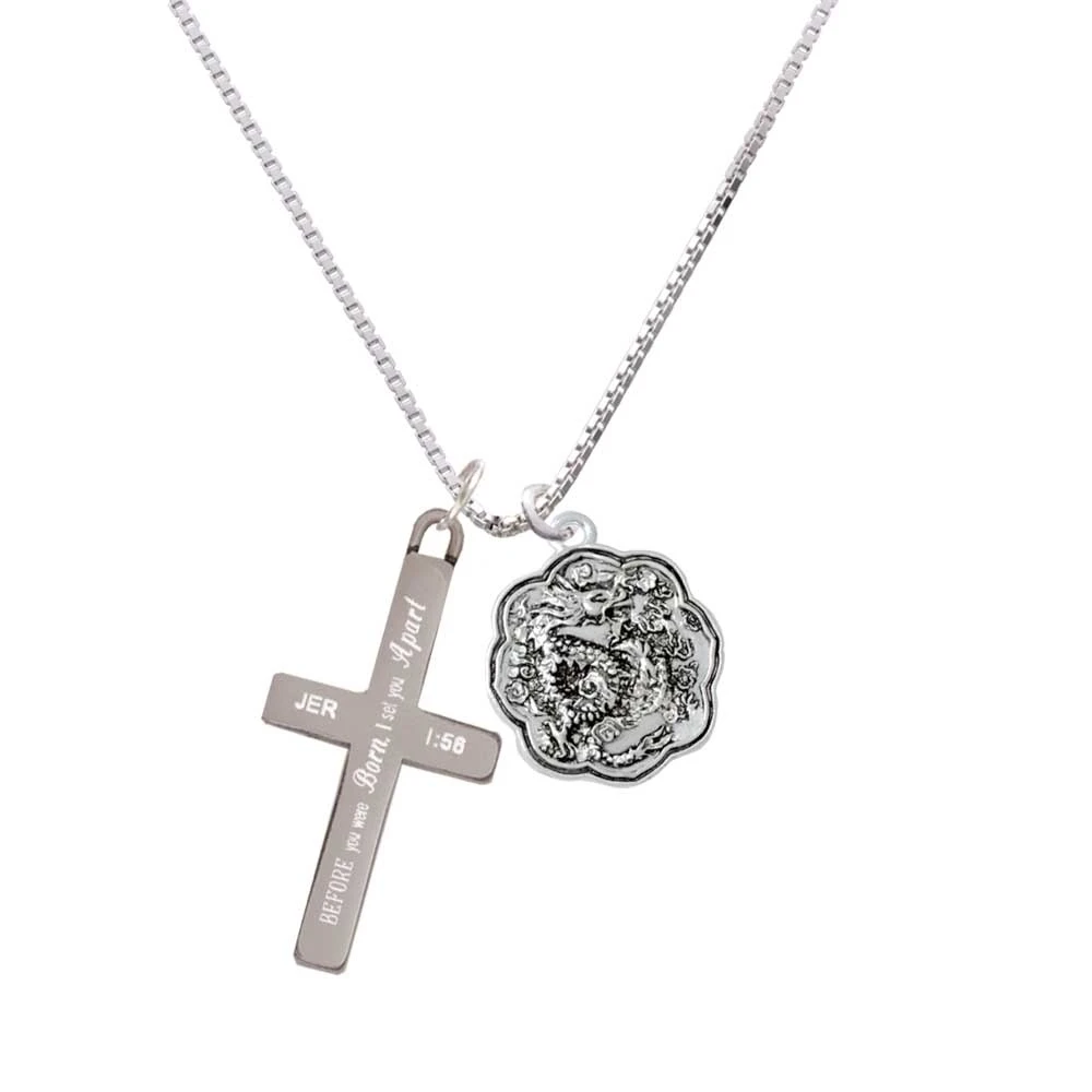 Dragon and Phoenix Medallion - I Set You Apart - Cross Necklace