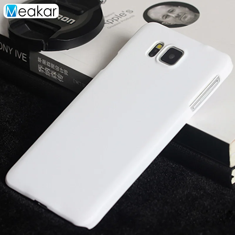 Пластик Coque 4.7For samsung Galaxy Alpha чехол для samsung Galaxy Alpha Sm G850F G850 Sm-G850F телефона чехол-лента на заднюю панель - Цвет: white