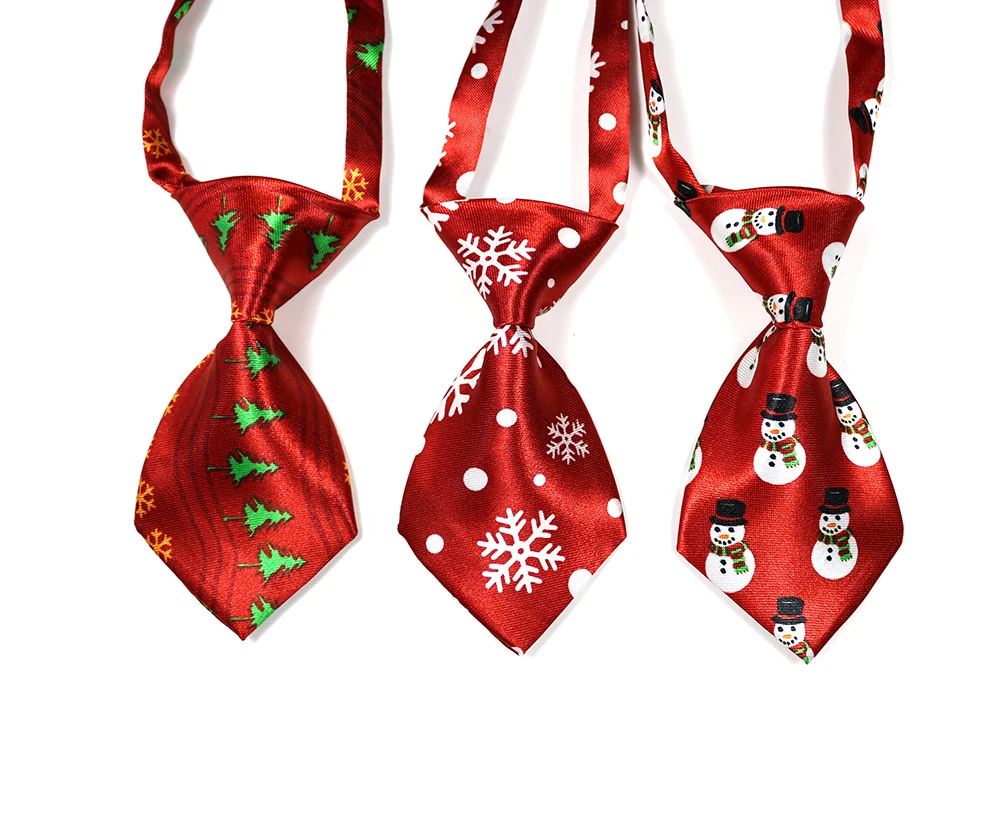 100pcs Christmas Pet Supplies Pet Dog Cat Xmas Neckties Bowties Santa Deer Pet Dog Grooming Accessories Small-Middle Dog Ties