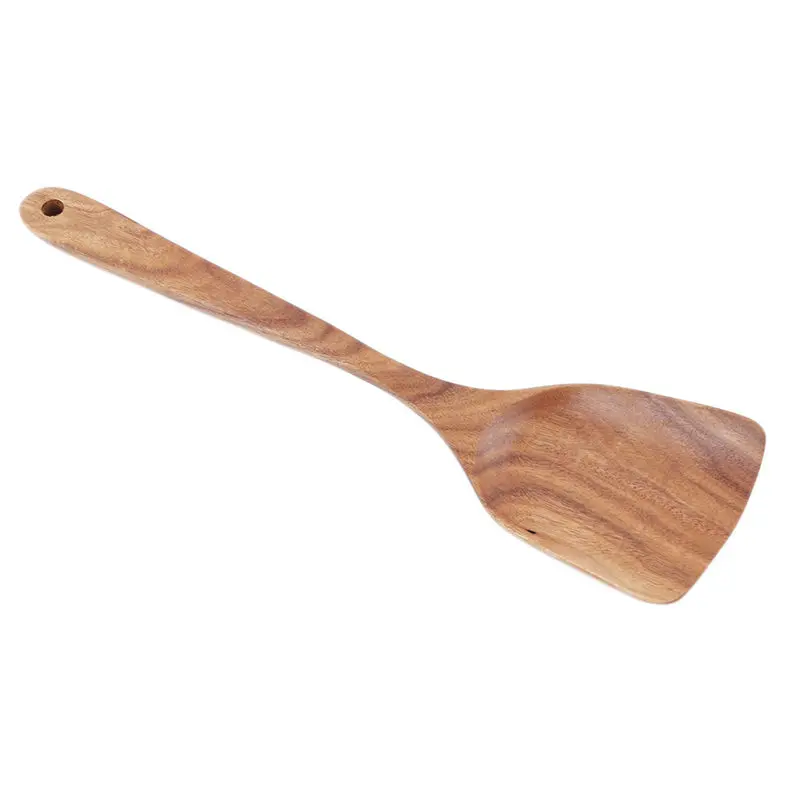 Высококачественная ложка-ситечко с длинной ручкой, деревянная шумовка, кухонные принадлежности, Креативные кухонные аксессуары, 7 видов деревянных инструментов - Цвет: Spatula