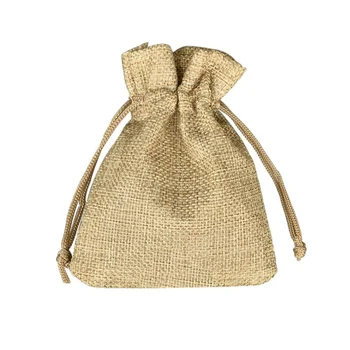 

10PCS Linen Jute Drawstring Gift Bags Sacks Wedding Birthday Party Favors Drawstring Gift Bags Baby Shower Supplies