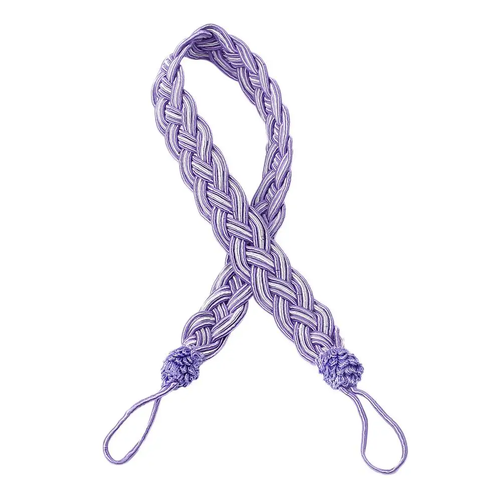1 шт. плетеная атласная веревка для занавесок плетеная занавеска с завязками на веревке декоративный шнурок для украшения дома - Цвет: 14 Lavender