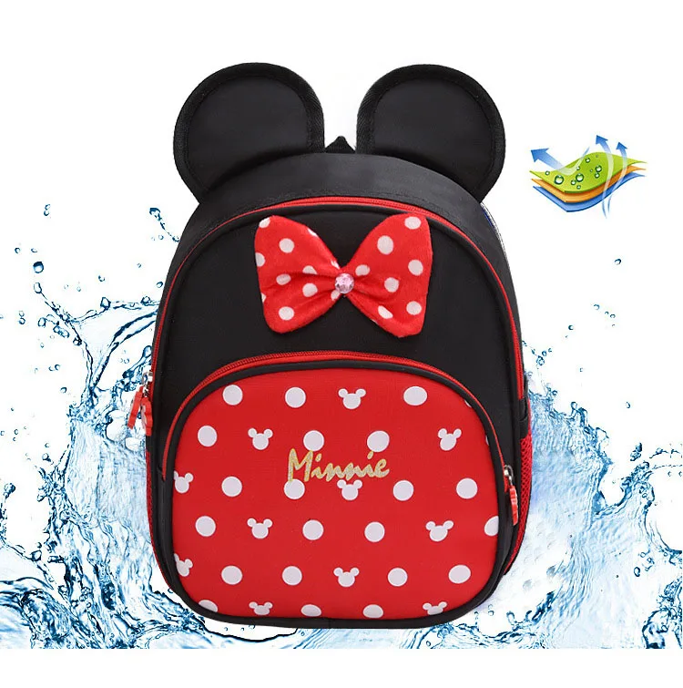 Модный милый рюкзак для девочек с рисунком Микки Минни водонепроницаемый рюкзак для активного отдыха плюшевые рюкзаки для детей Kawaii школьный