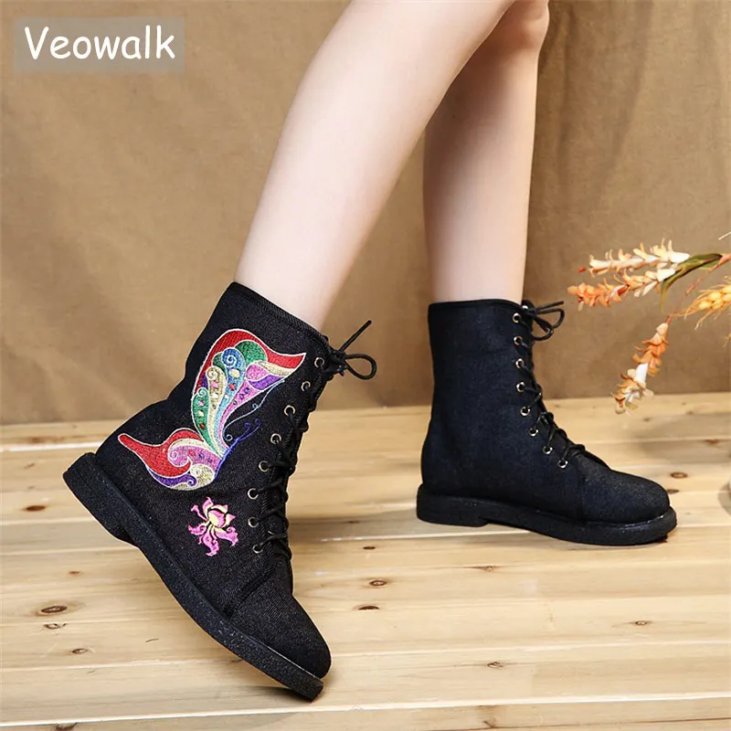 casual flat ankle boots
