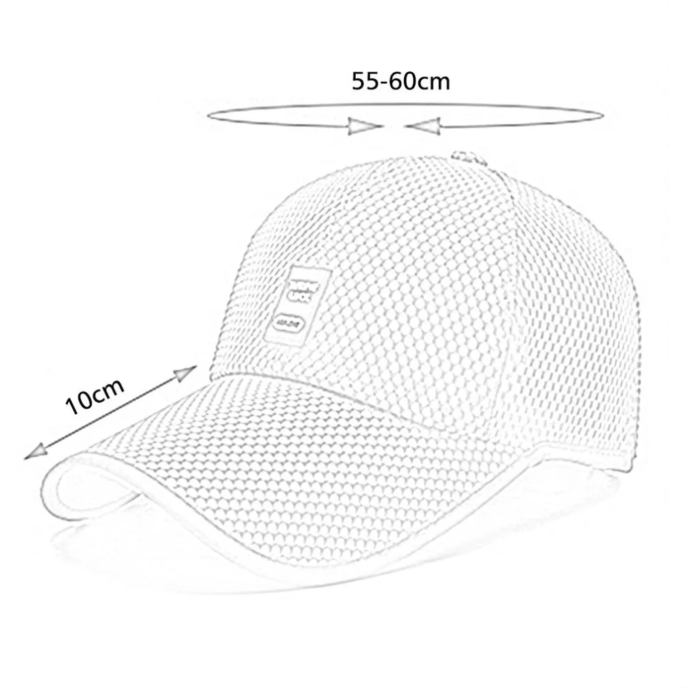 Удобная летняя мужская Кепка из полиэфирного волокна, одноцветная сетчатая ткань, солнцезащитная Кепка, мужская Кепка