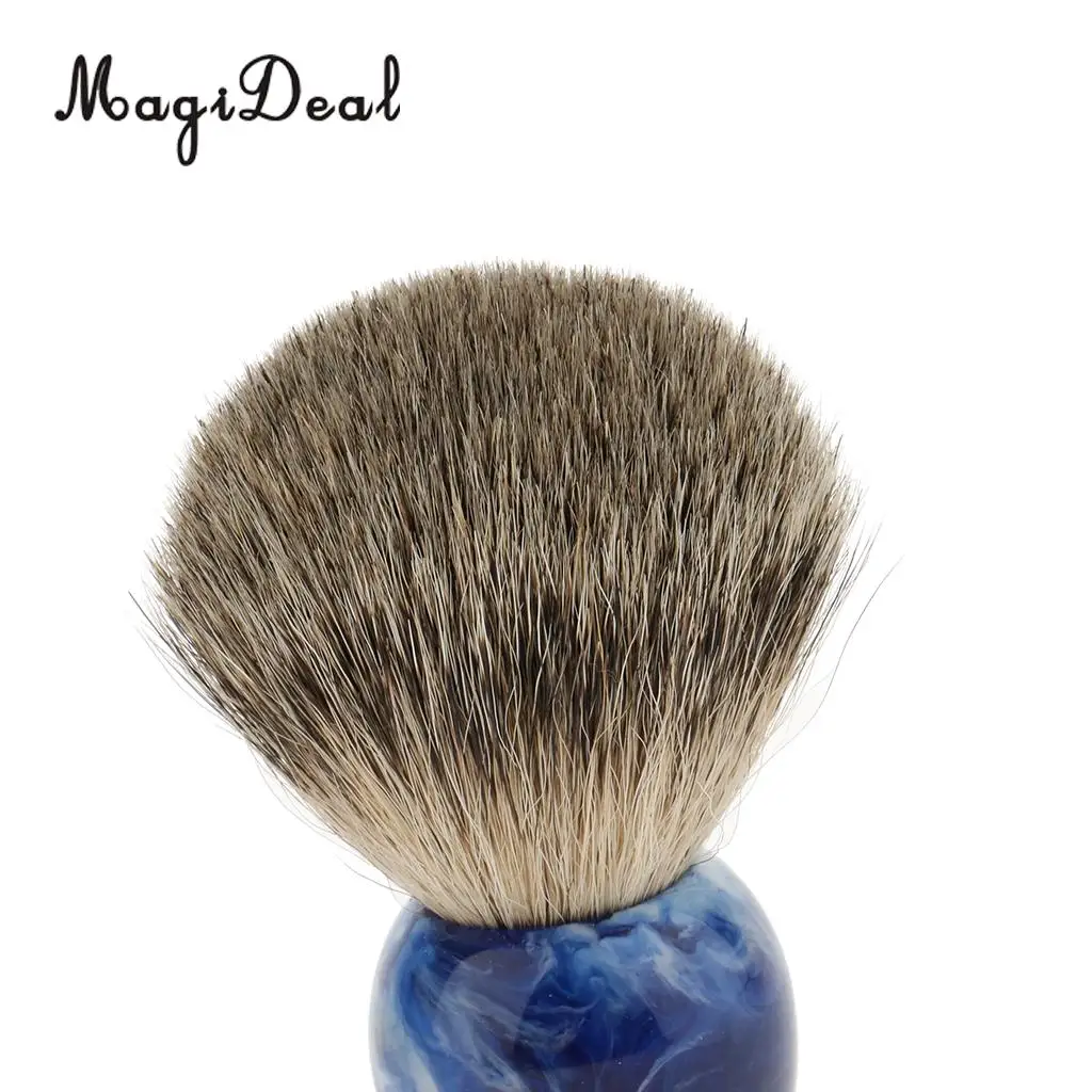 Set of 2pcs Premium Men Beard Moustache Shaving Brush + Stainless Steel Bowl Mug Cup with Handle Kit