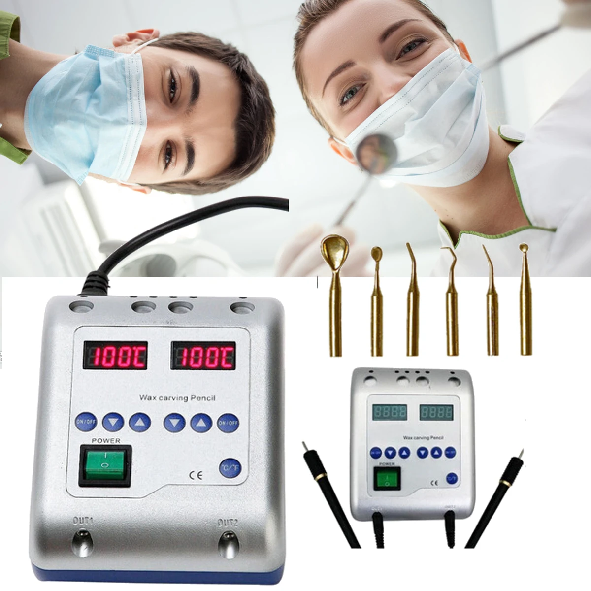 Electric Dental Lab Waxer Carving Knife Machine Contain With Double Pen + 6 Wax Tips Sculpture Paraffin Molding Equipment цена Electric Dental Lab Waxer Carving Knife Machine Contain With Double Pen + 6 Wax Tips Sculpture Paraffin Molding Equipment цены онлайн