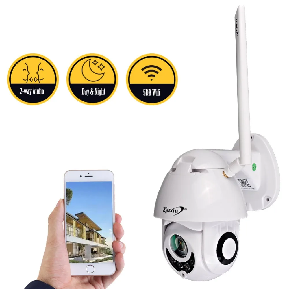 IP камера WiFi 2MP 1080P Беспроводная PTZ скоростная купольная CCTV IR Onvif ip Wi Fi наружная ipCam