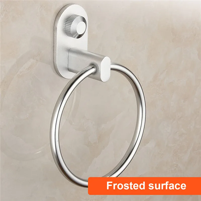 Новые кольца для полотенец Держатель крючки для ванной для полотенец s пространство Алюминиевые полотенцесушители стойки полотенцесушитель аксессуары для ванной комнаты украшение дома