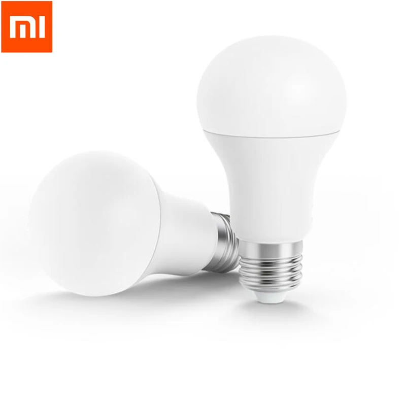MI Mijia умная Лампа Белый светодиодный E27 6,5 Вт 450лм Mi светильник Mijia APP WiFi светильник пульт дистанционного управления с Mi Home App телефонами