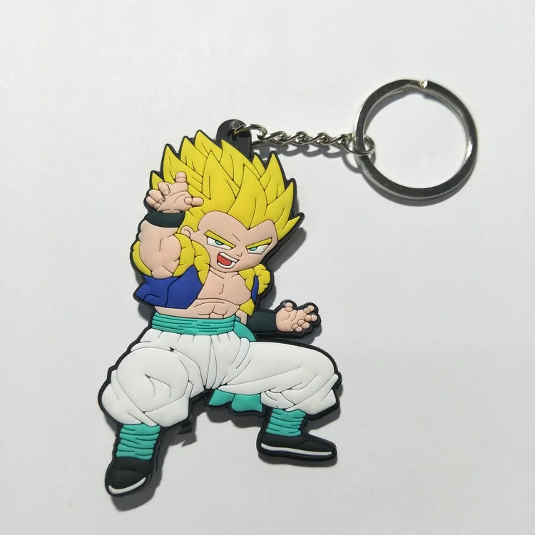 Dragon ball dibujos animados cos PVC llavero Torankusu Bulma Krillin Kuririn Frieza moda silicona para llave colgante llavero joyería