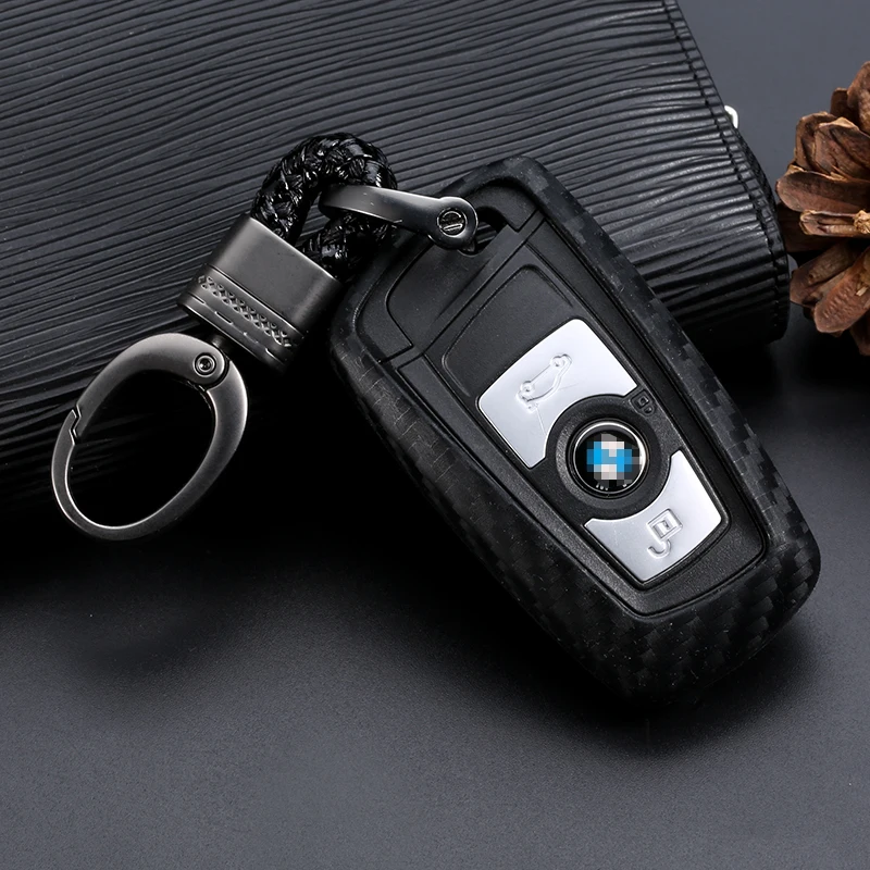 Автомобильный ключ чехол КРЫШКА ДЛЯ BMW 520 525 f30 f10 F18 118i 320i 1 3 5 7 серия X3 X4 M3 M4 M5 стайлинга автомобилей углеродного волокна силиконовый защитить