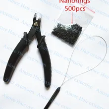 500 шт. нано кольца+ 1 шт. нано плоскогубцы+ 1 шт. нанокольца деревянная пробка для наночастиц средство для наращивания волос наборы