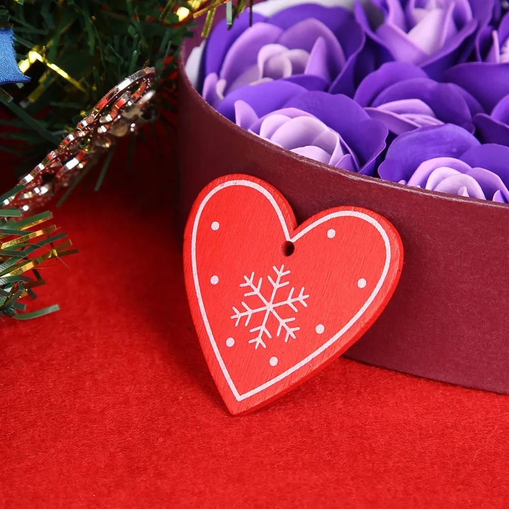 10 шт. DIY дерево/Сердце/Деревянные Подвески-украшения в виде звезд для ...