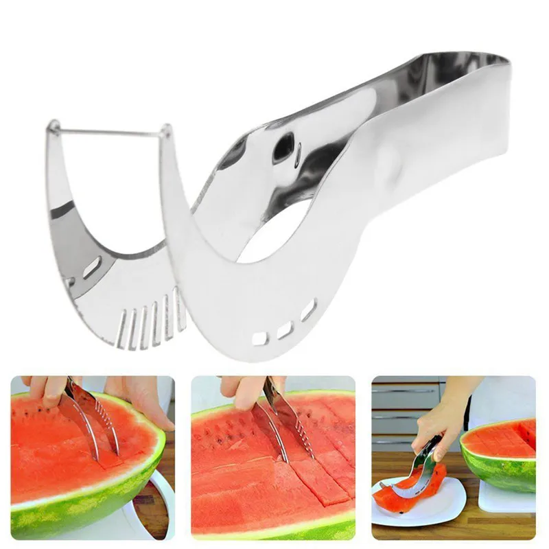 

1PCS NEW Kitchen gadgets appliances Watermelon Slicer Cutter Corer Server Stainless Steel Scoop Tools Fruit Knife lemon squeezer