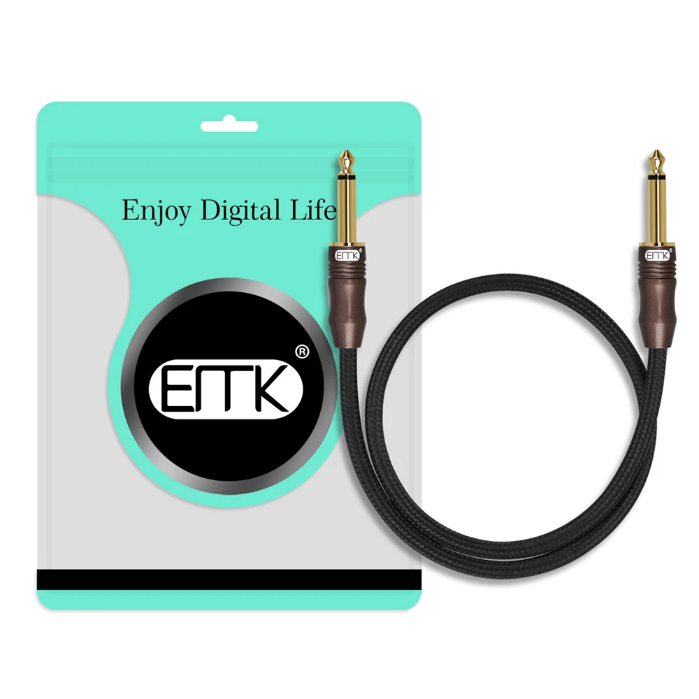 EMK Jack 6 5 моно кабель в оплетке 3 папа Aux аудио м 8 10 15 для гитарного миксера усилителя
