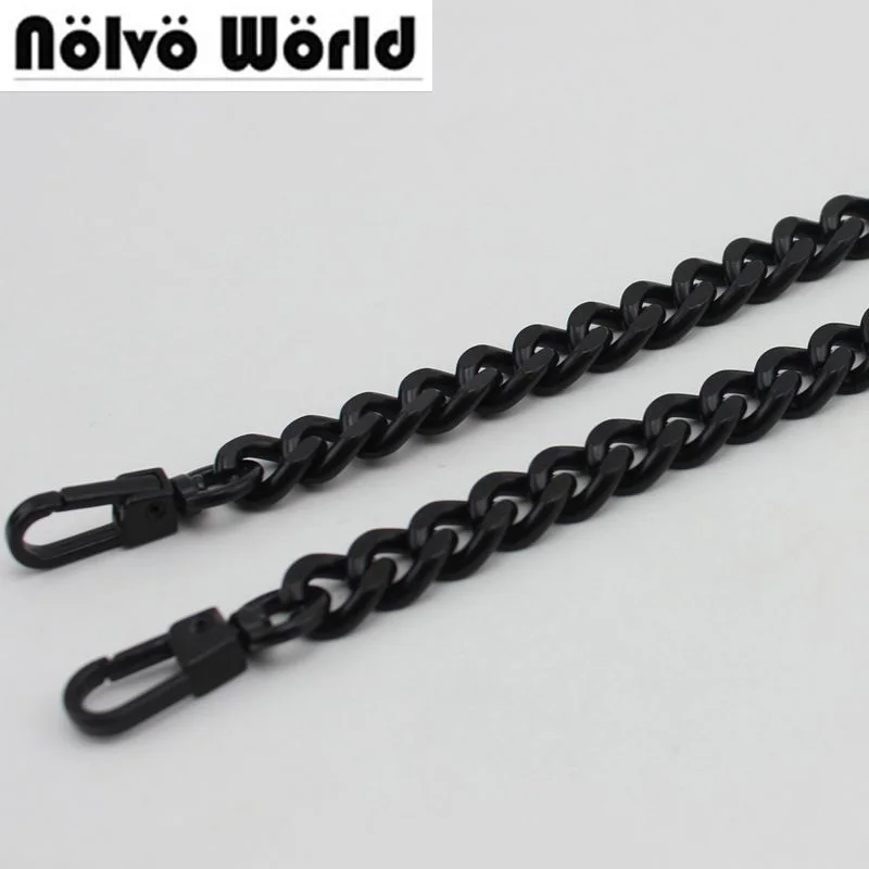 

1pc 5pcs 11mm Wide Dark black metal chain women bags handbags purse adjusted webbing strap