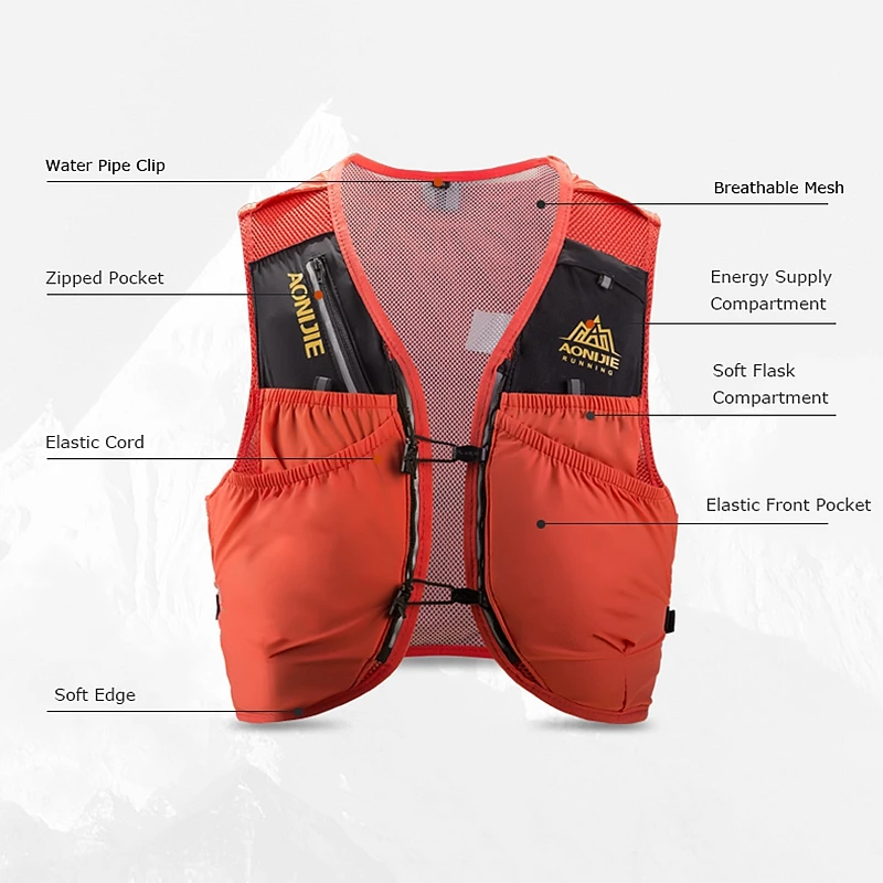 AONIJIE 10L al aire libre hidratación bolsas mochila de senderismo chaleco profesional maratón ciclismo avanzado mochila - 4