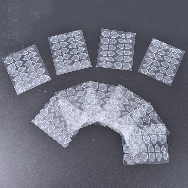 

10Sheet/pack Art False Nail Tips Extension Tools Transparent Double Sided Adhesive Tapes Stickers Fingernail