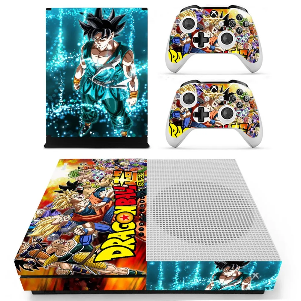 Для Xbox One S Кожа Наклейка DRAGON BALL s vinilo pegatina для Xbox one тонкая консоль и два контроллера