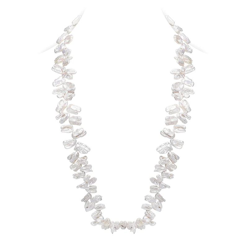 

SNH 100% Real Pearl Necklace Natural Freshwater Pearl Choker Necklace Pearl Jewelry