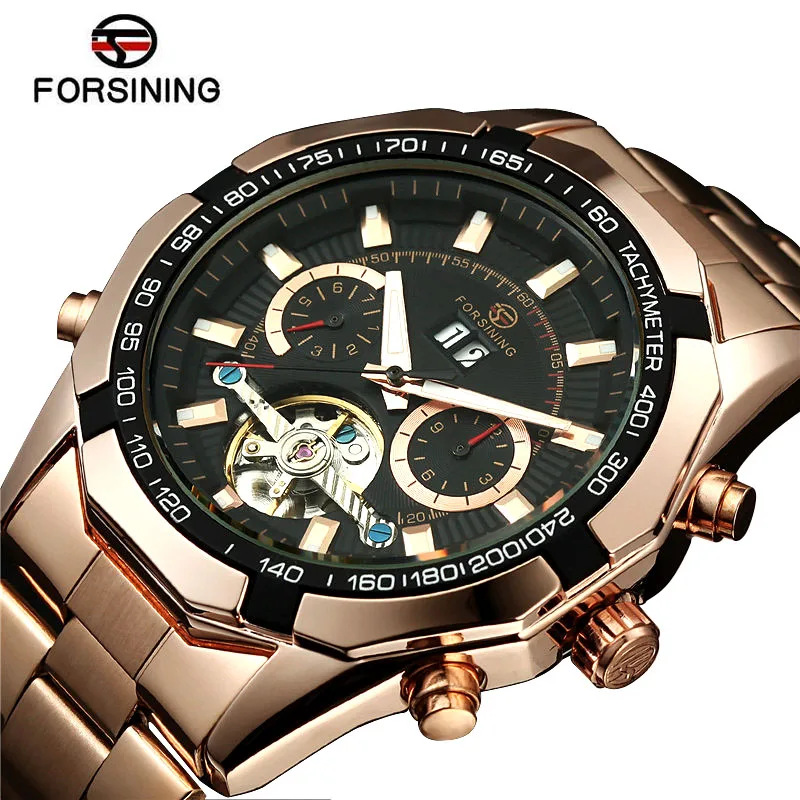 2018 Forsining Мужские автоматические механические Tourbillon часы Топ бренд 8 цветов для