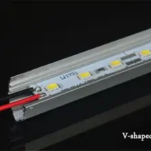 50 м/лот 72leds/M SMD5730 LED бар свет 12 В Алюминий Светодиодные ленты свет с V-образный u в форме Алюминий канала