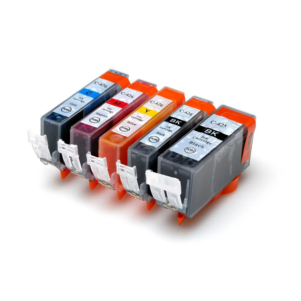 Genie Full ink 5PCS ink Cartridge PGI 425 CLI 426 for Canon Pixma MG5240 IP4840 IX6540