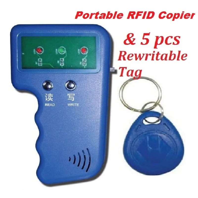 Ручной считыватель и запись карт 125 кГц RFID EM4100 копировальный аппарат