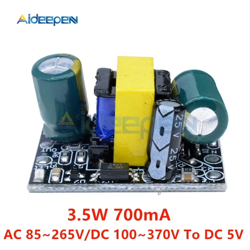 

AC-DC 5V 700mA 3.5W Buck Converter AC 110V 220V to 5V DC Step Down Transformer Power Supply Module Regulator For Arduino